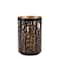 Black & Gold Forest Trees Punched Metal Candle Holder Set